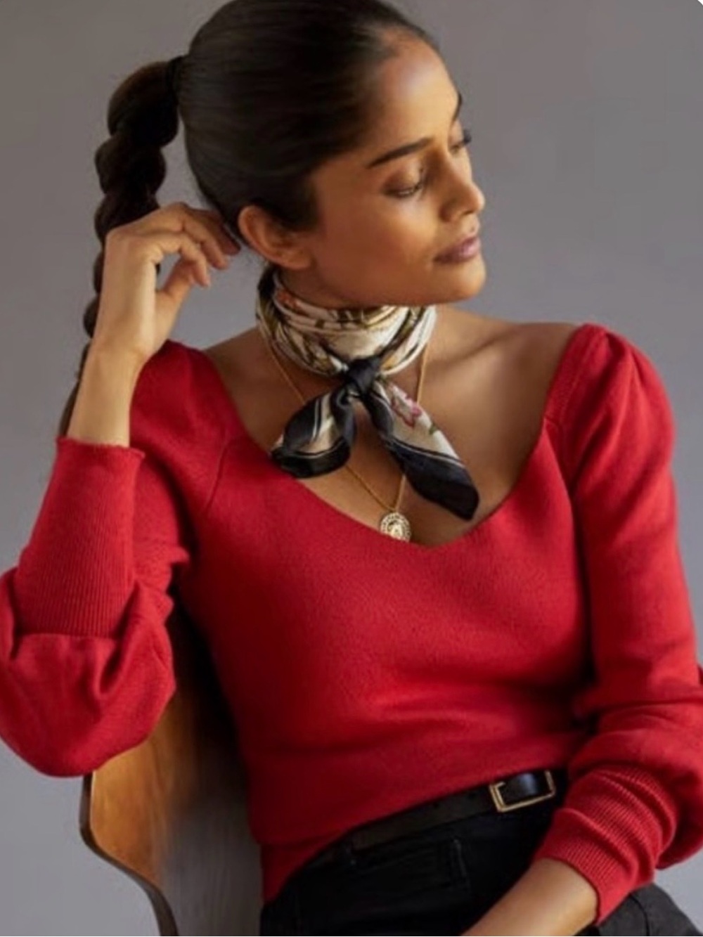 Gorgeous Red Sweater from Anthropologie, Excellent Condition, XL
